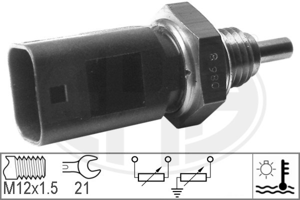 Sensor, kylvätsketemperatur