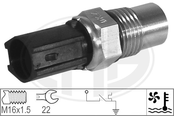 Temperaturswitch, kylarfläkt