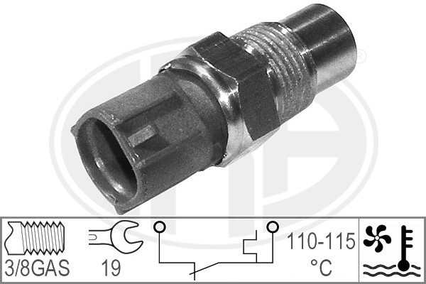 Temperaturswitch, kylarfläkt