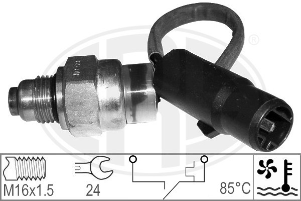 Temperaturswitch, kylarfläkt
