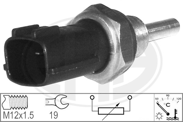 Sensor, kylvätsketemperatur, Nedre