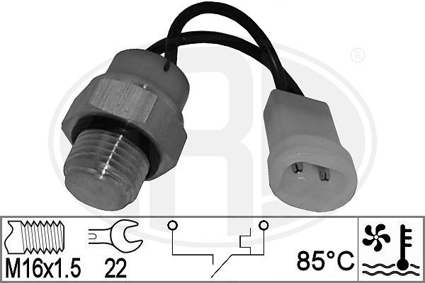 Temperaturswitch, kylarfläkt