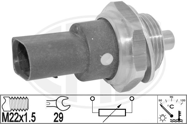 Sensor, kylvätsketemperatur