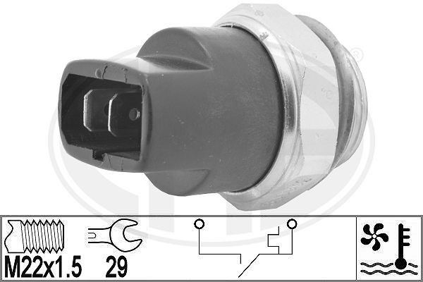 Temperaturswitch, kylarfläkt