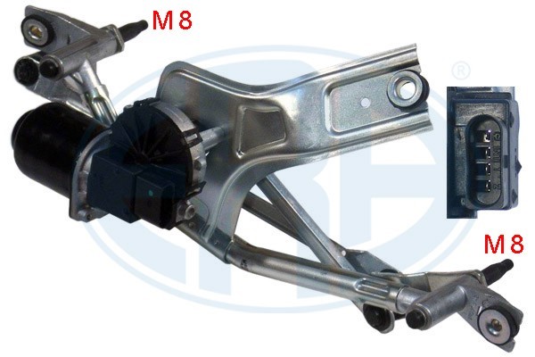 Vindrutetorkarsystem 12V, Fram