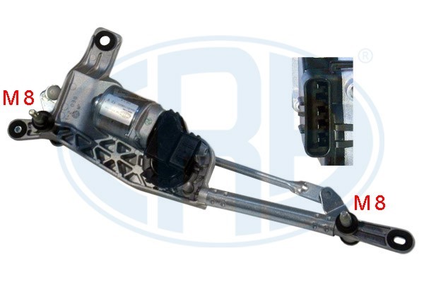 Vindrutetorkarsystem 12V, Fram