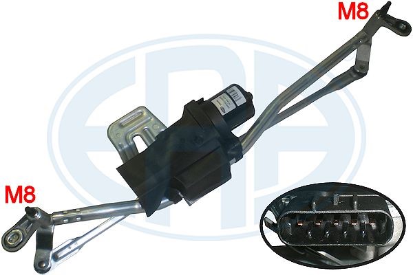 Vindrutetorkarsystem 12V, Fram