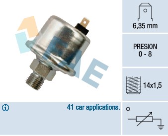 Sensor, oljetryck Fae 14530 FAE