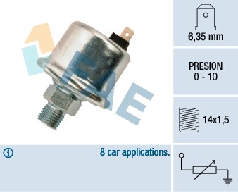 Sensor, oljetryck Fae 14630 FAE