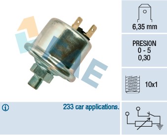 Sensor, oljetryck Fae 14740 FAE