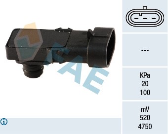 Sensor, insugstryck, Insugsgrenrör Fae 15016 FAE