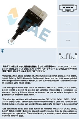 Bromsljuskontakt Fae 24761 FAE