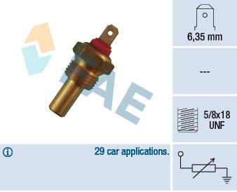 Kylvätsketemperatur-sensor Fae 31200 FAE