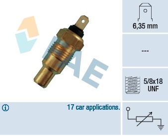 Kylvätsketemperatur-sensor Fae 31250 FAE