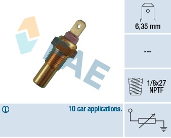 Kylvätsketemperatur-sensor Fae 31270 FAE