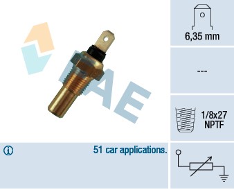 Kylvätsketemperatur-sensor Fae 31390 FAE