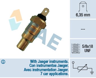 Kylvätsketemperatur-sensor Fae 31400 FAE