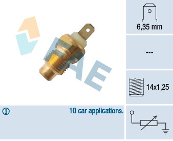 Kylvätsketemperatur-sensor Fae 31450 FAE