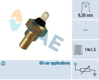 Kylvätsketemperatur-sensor Fae 31460 FAE