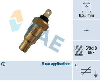 Kylvätsketemperatur-sensor Fae 31490 FAE