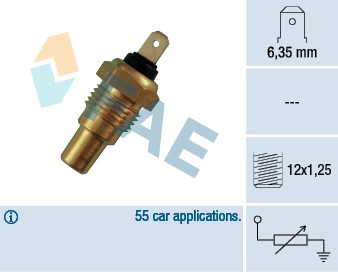 Kylvätsketemperatur-sensor Fae 31580 FAE