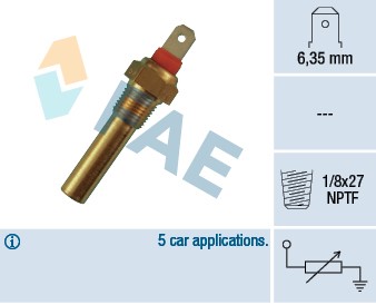 Kylvätsketemperatur-sensor Fae 31640 FAE