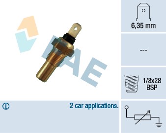 Kylvätsketemperatur-sensor Fae 31670 FAE