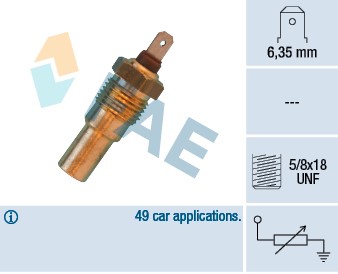 Kylvätsketemperatur-sensor Fae 31690 FAE