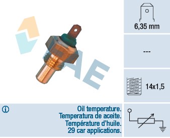 Sensor, oljetemperatur Fae 31700 FAE
