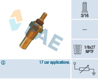 Kylvätsketemperatur-sensor Fae 32020 FAE