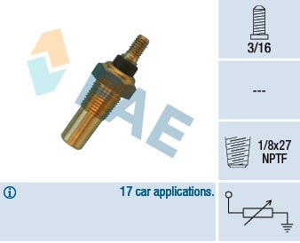 Kylvätsketemperatur-sensor Fae 32040 FAE