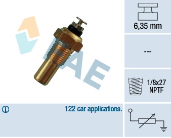 Kylvätsketemperatur-sensor Fae 32070 FAE