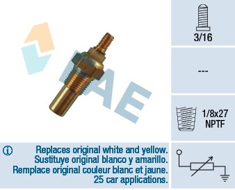 Kylvätsketemperatur-sensor Fae 32080 FAE Kylvätsketemperatur-sensor Fae 32080 FAE
