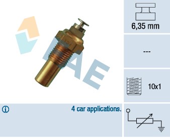 Kylvätsketemperatur-sensor Fae 32100 FAE