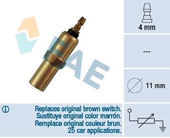 Kylvätsketemperatur-sensor Fae 32150 FAE