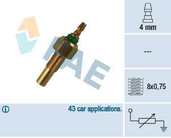 Kylvätsketemperatur-sensor Fae 32170 FAE