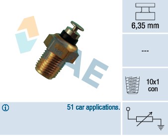 Kylvätsketemperatur-sensor Fae 32180 FAE