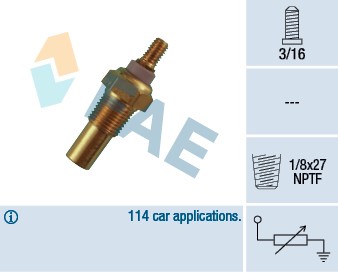 Kylvätsketemperatur-sensor Fae 32190 FAE