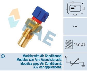 Kylvätsketemperatur-sensor Fae 32290 FAE