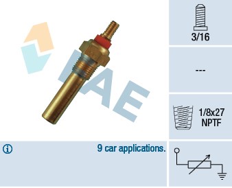 Kylvätsketemperatur-sensor Fae 32300 FAE