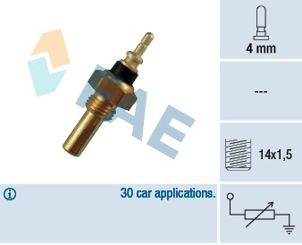 Kylvätsketemperatur-sensor, Vattenpump Fae 32330 FAE