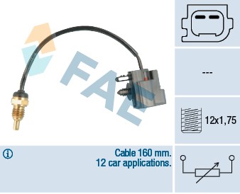 Kylvätsketemperatur-sensor Fae 32426 FAE