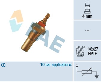 Kylvätsketemperatur-sensor Fae 32450 FAE