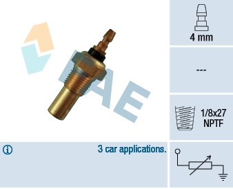 Kylvätsketemperatur-sensor Fae 32460 FAE