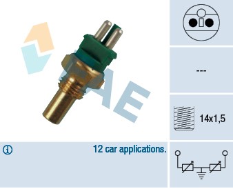 Kylvätsketemperatur-sensor Fae 32510 FAE