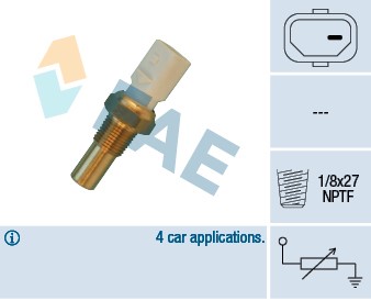 Kylvätsketemperatur-sensor Fae 32630 FAE