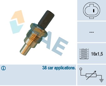Kylvätsketemperatur-sensor Fae 32640 FAE