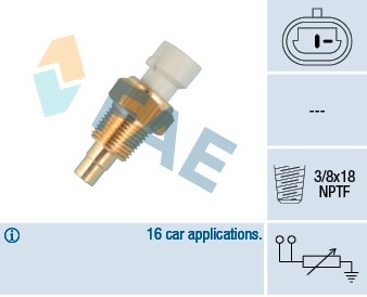 Kylvätsketemperatur-sensor Fae 32711 FAE