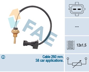 Kylvätsketemperatur-sensor Fae 32740 FAE