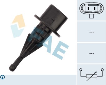 Sensor, insugslufttemperatur, Upptill, Nedre, Luftfilterhus Fae 3 FAE